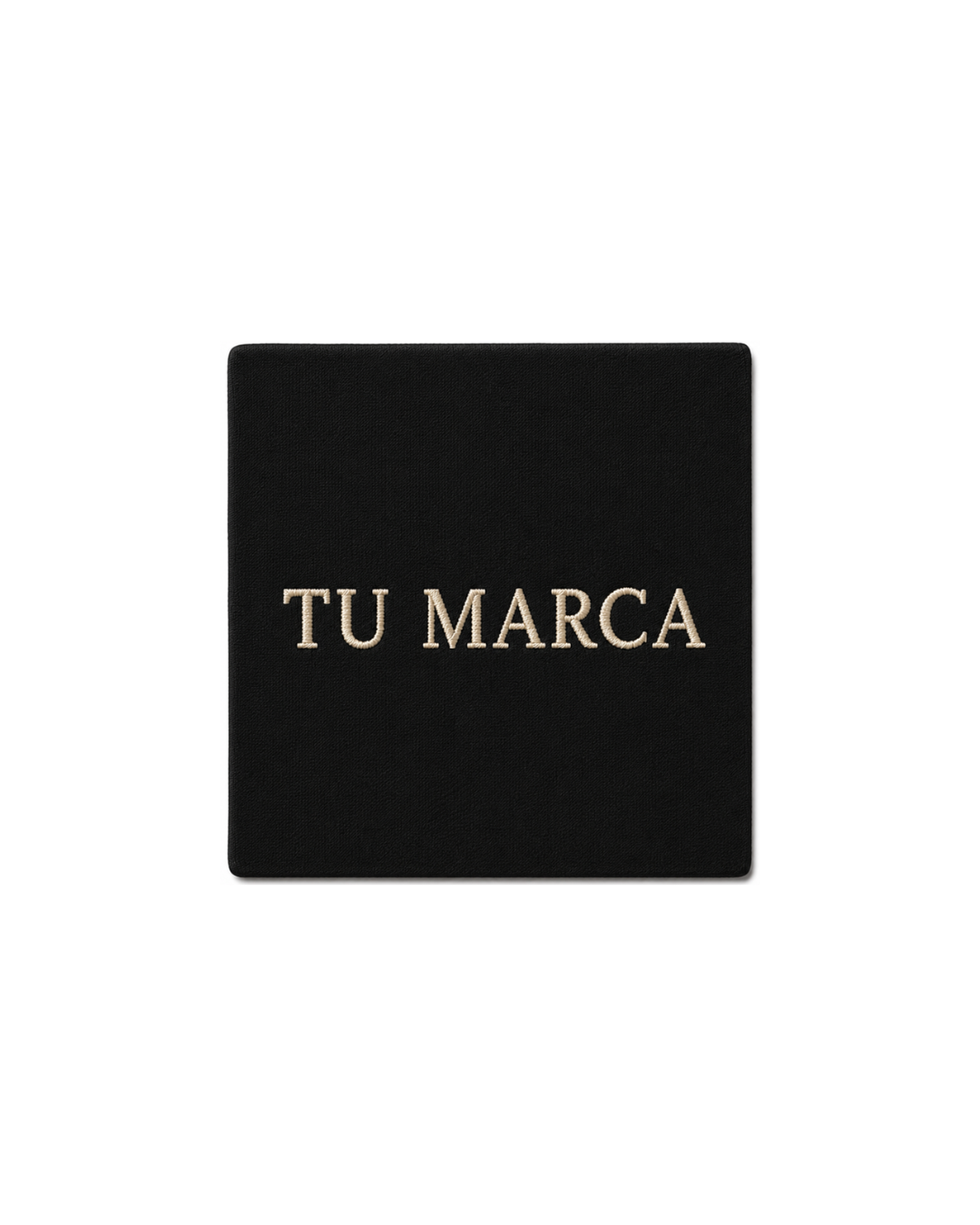 Etiqueta cuadrada bordada